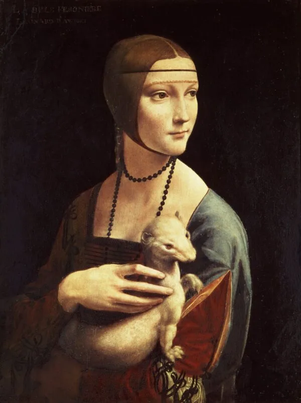 Leonardo da Vinci - Portrait of Cecilia Gallerani - Ročno naslikane reprodukcije znanih slikarjev, moderne stenske slike, umetniške slike za na steno