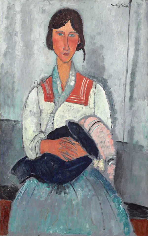 Reproductions of Famous Artists, Modern Wall Paintings, Artwork for Walls - Amedeo Modigliani - Gypsy Woman with Baby, 1919