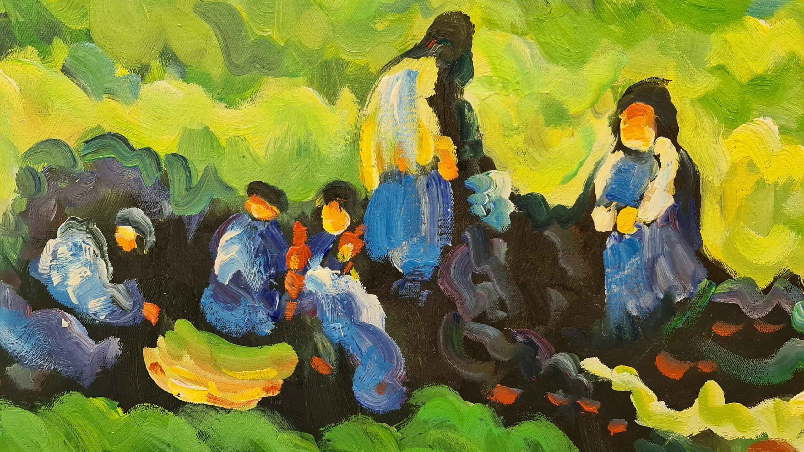 Wassily Kandinsky – München-Schwabing mit der Kirche St. Ursula – handgemalte Reproduktion auf Leinwand