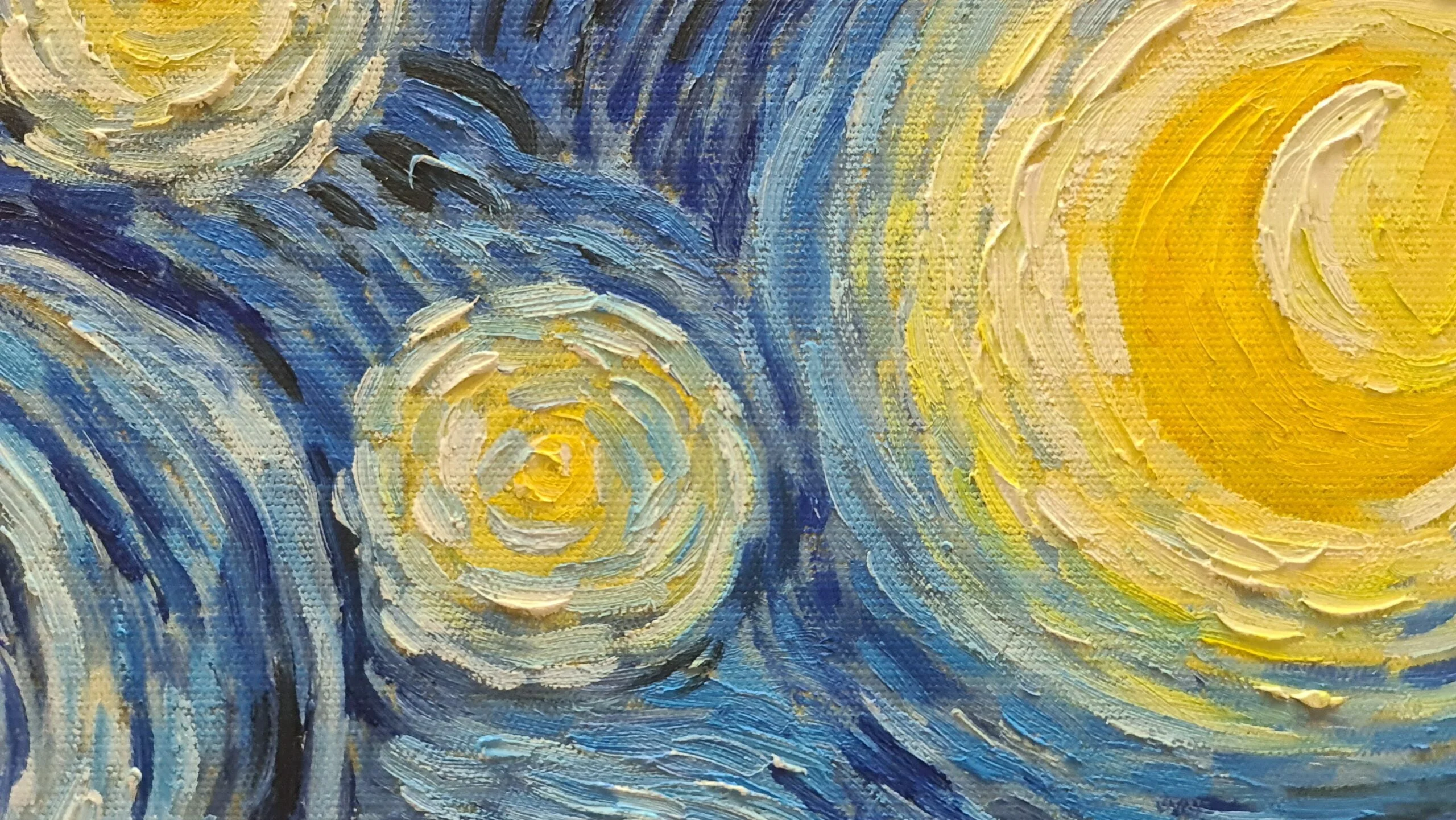 Zidne slike na platnu - Zvjezdana noć - Vincent van Gogh detalj