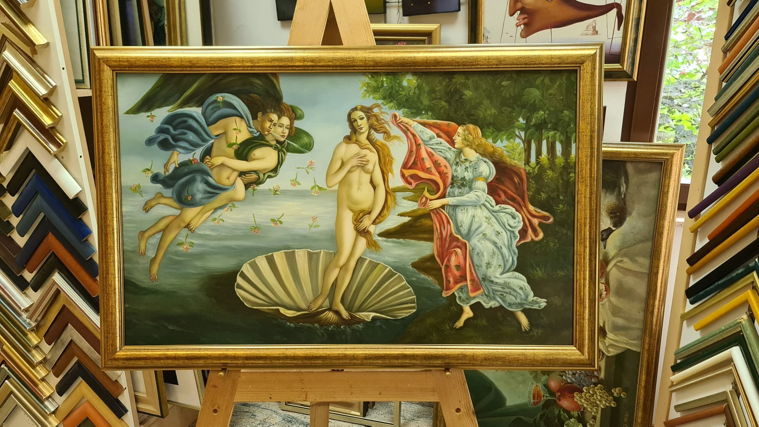 Sandro Botticelli - The Birth of Venus - reproduction of famous painting by Sandro Botticelli, hand painted painting on canvas
