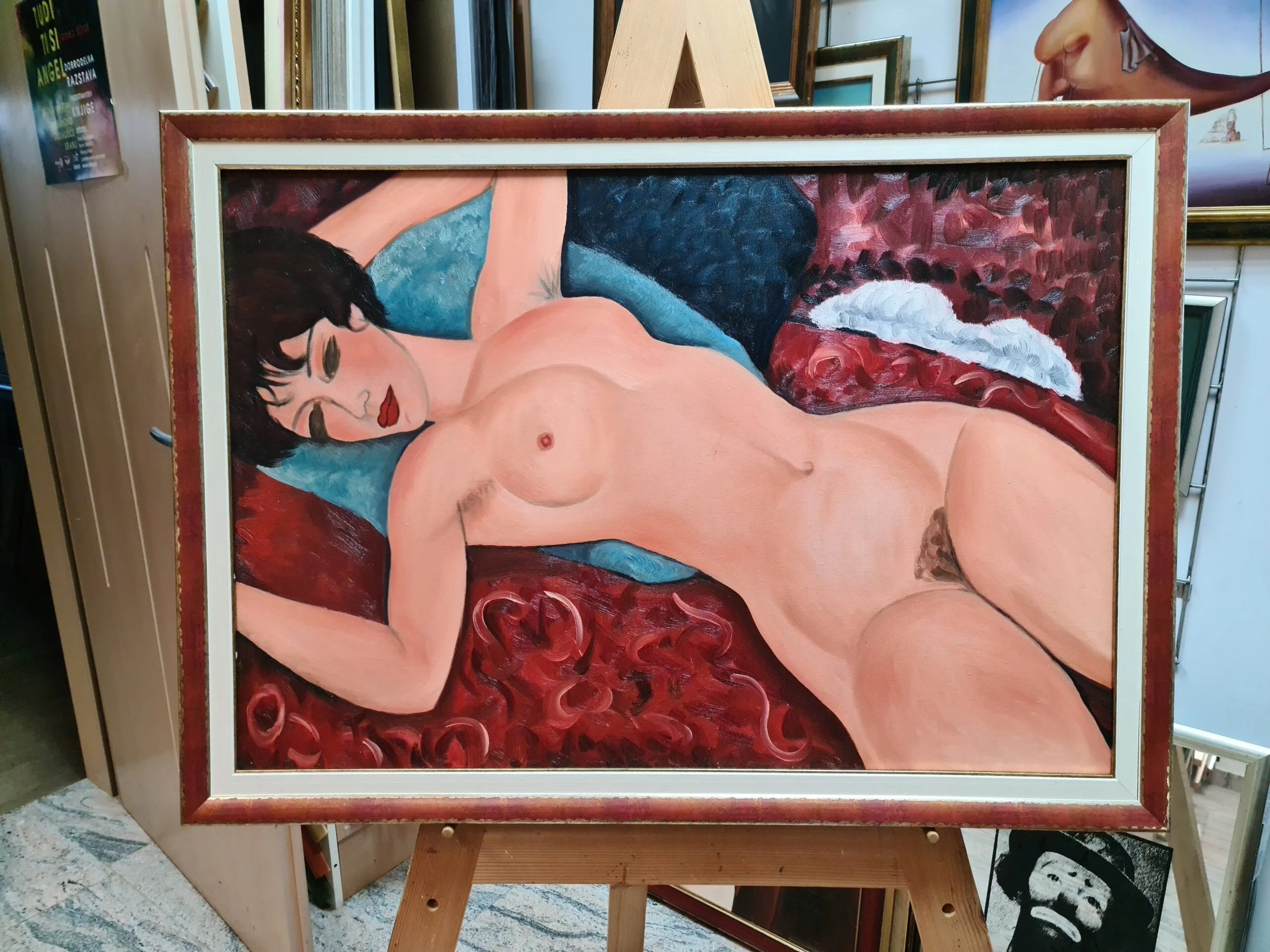 AmedeoAmadeo Modigliani - Red Nude - ročno narisana reprodukcija slike na platnu
