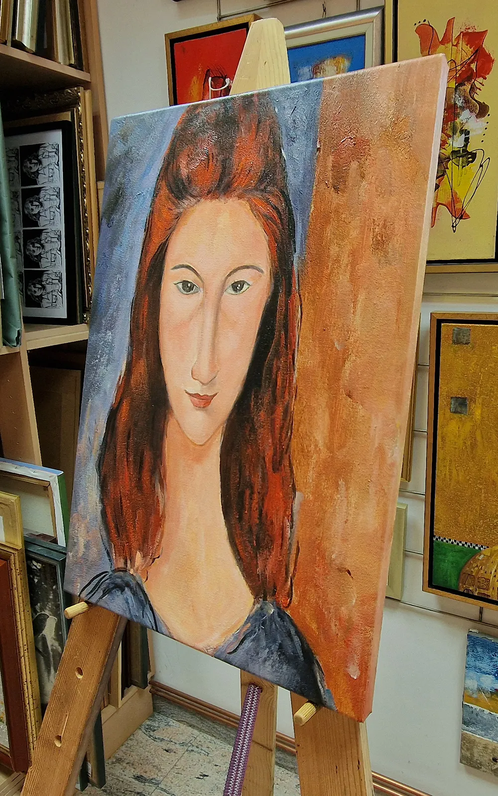 Amedeo Modigliani - Portret Jeanne Hébuterne I - ročno slikana reprodukcija - olje na platnu
