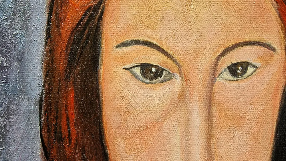 Amedeo Modigliani - Portret Jeanne Hébuterne I - ročno slikana umetniška slika - olje na platnu