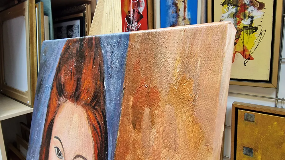 Amedeo Modigliani - Portret Jeanne Hébuterne I - umetniška slika na platnu - ročno slikana reprodukcija