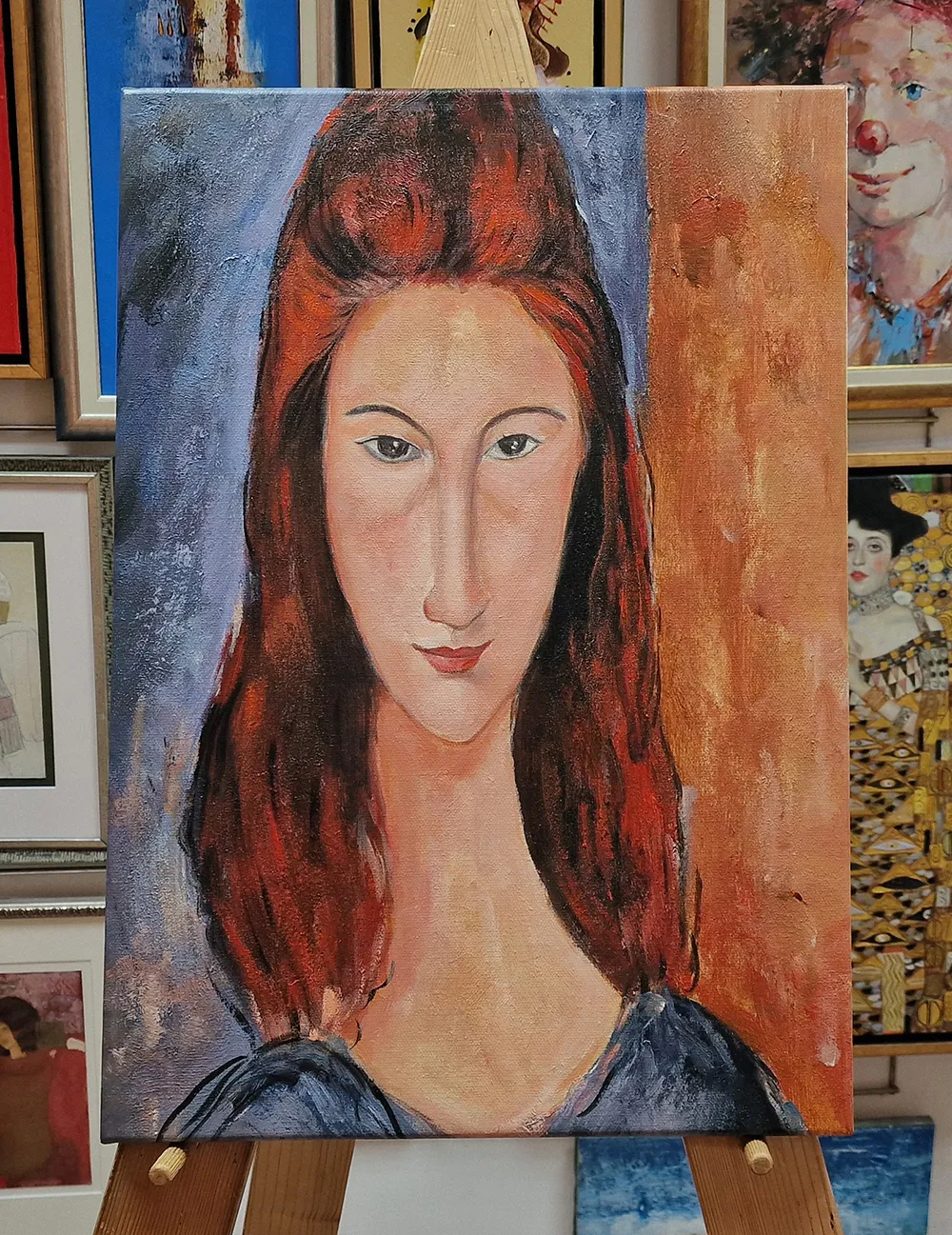 Amedeo Modigliani - Portret Jeanne Hébuterne I - reprodukcija na platnu - ročno slikano olje