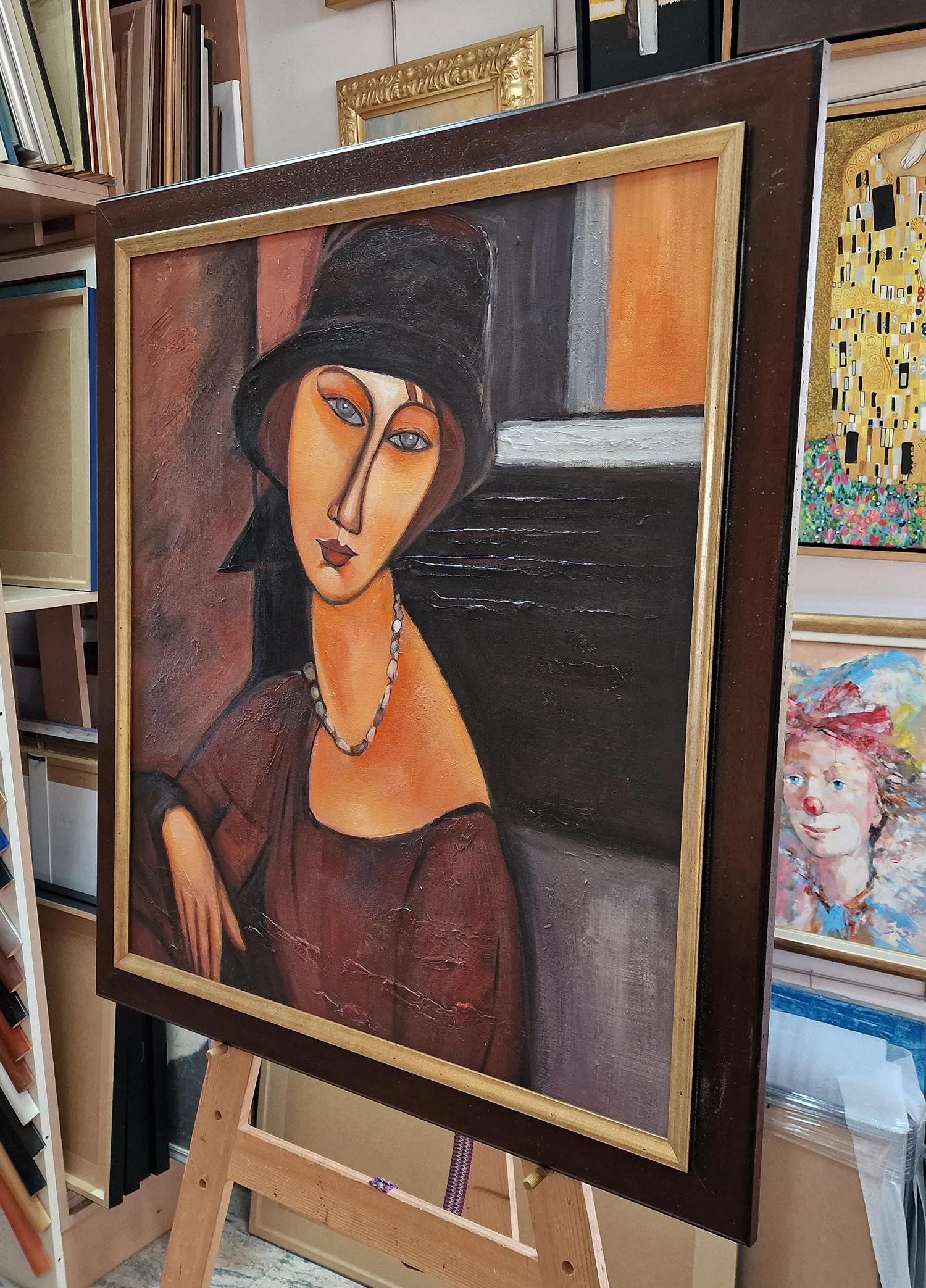 Amedeo Modigliani - Portret Jeanne Hébuterne IV - ročno slikana umetniška slika - olje na platnu