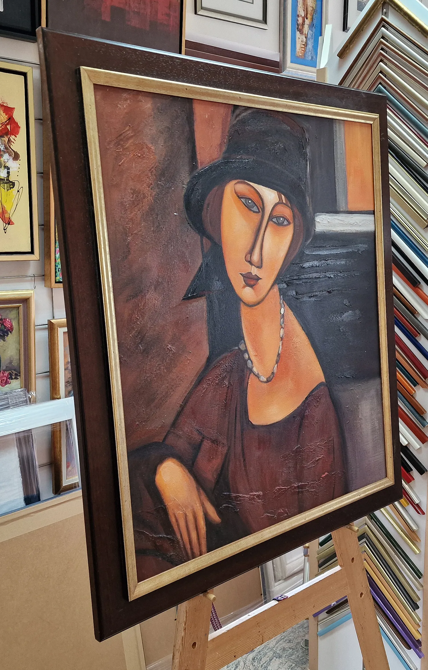 Amedeo Modigliani - Portret Jeanne Hébuterne IV - umetniška slika na platnu - ročno slikana reprodukcija