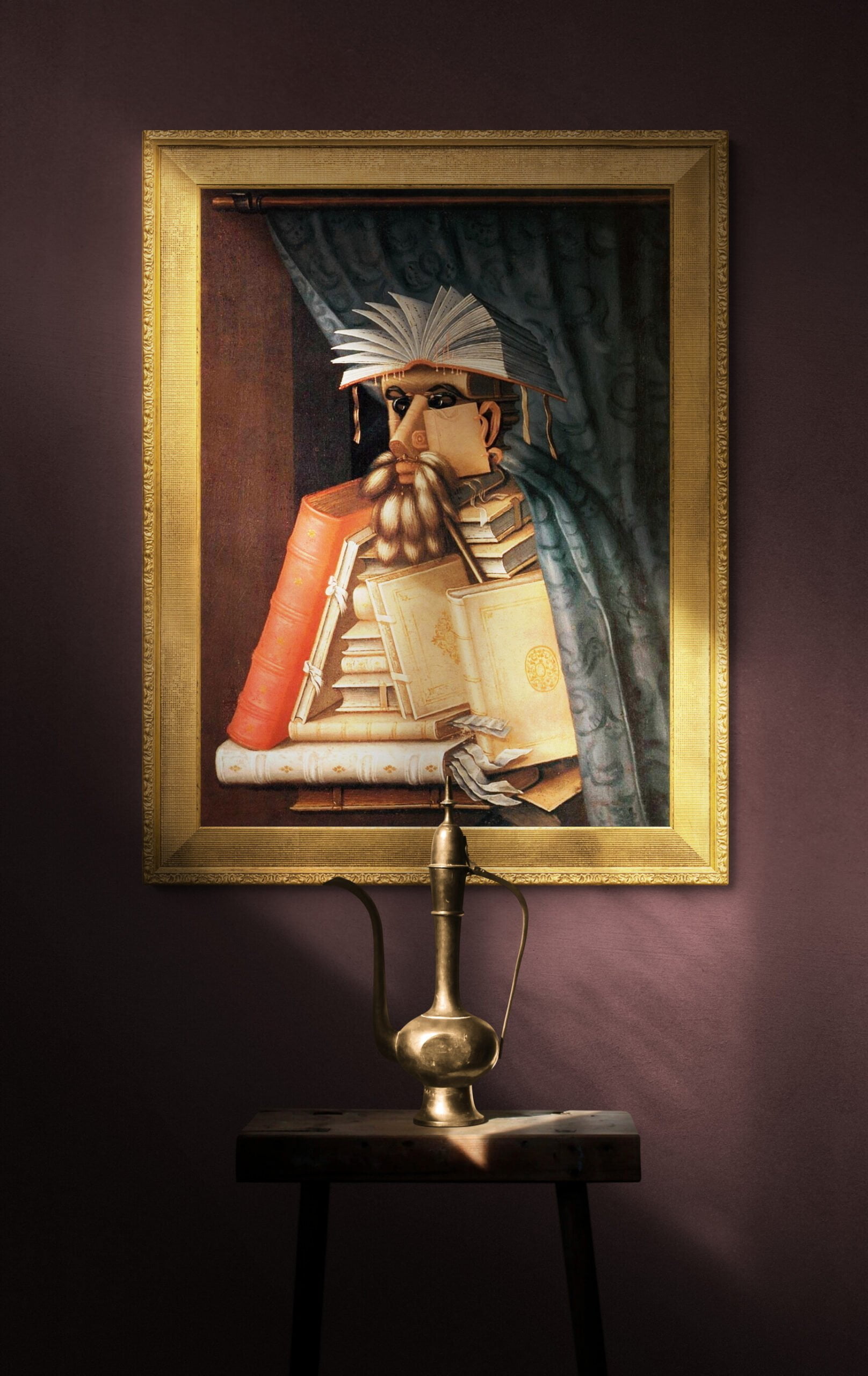 Giuseppe Arcimboldo - The Librarian - Reproduction of Famous Painting - Canvas Wall Painting