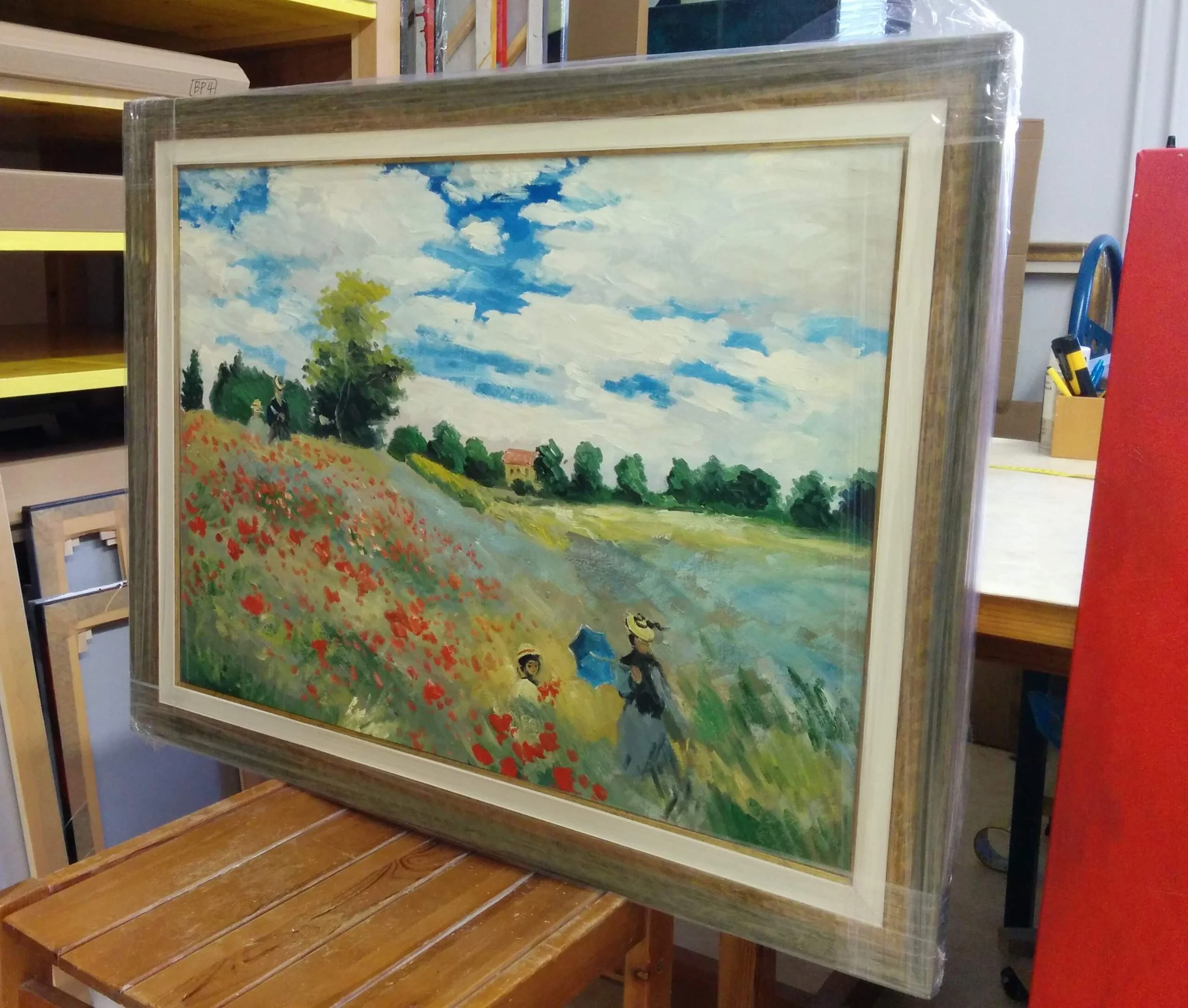 Claude Monet – Mohnfeld bei Argenteuil – handgemalte Reproduktion auf Leinwand