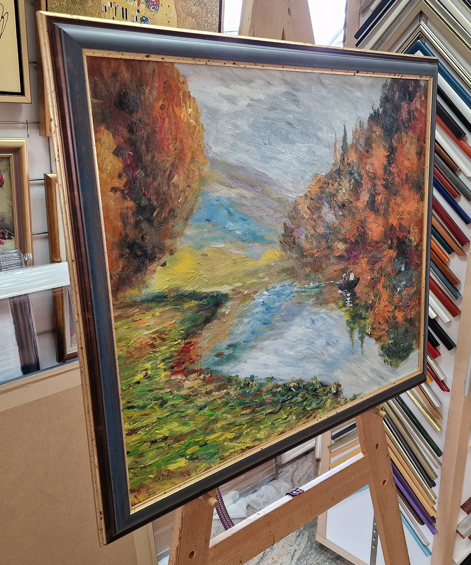 Claude Monet – Barque sur la Seine à Jeufosse 2 – riproduzione dipinta a mano su tela, quadro artistico Claude Monet – Barque sur la Seine à Jeufosse 2 – riproduzione dipinta a mano su tela, quadro artistico (4)