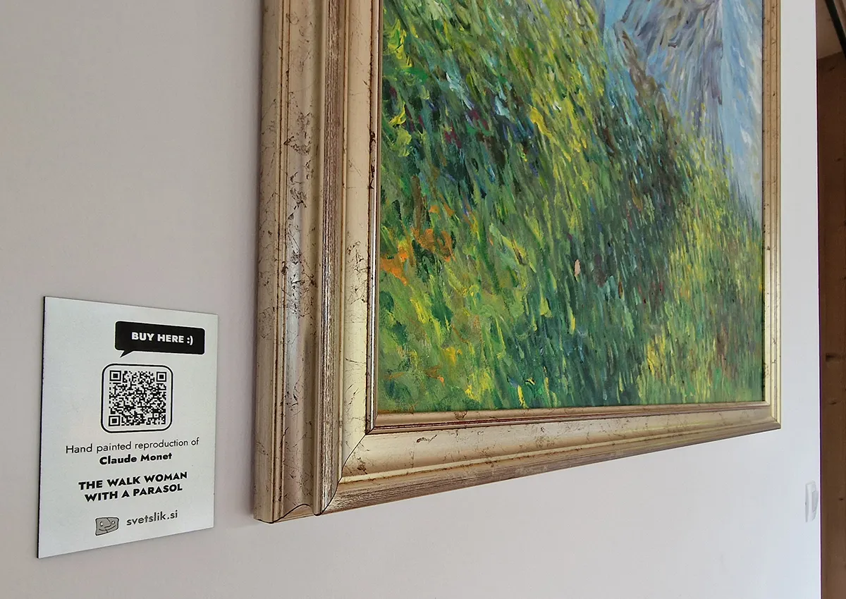 Claude Monet – Donna con parasole – riproduzione dipinta a mano su tela, quadro artistico (6)