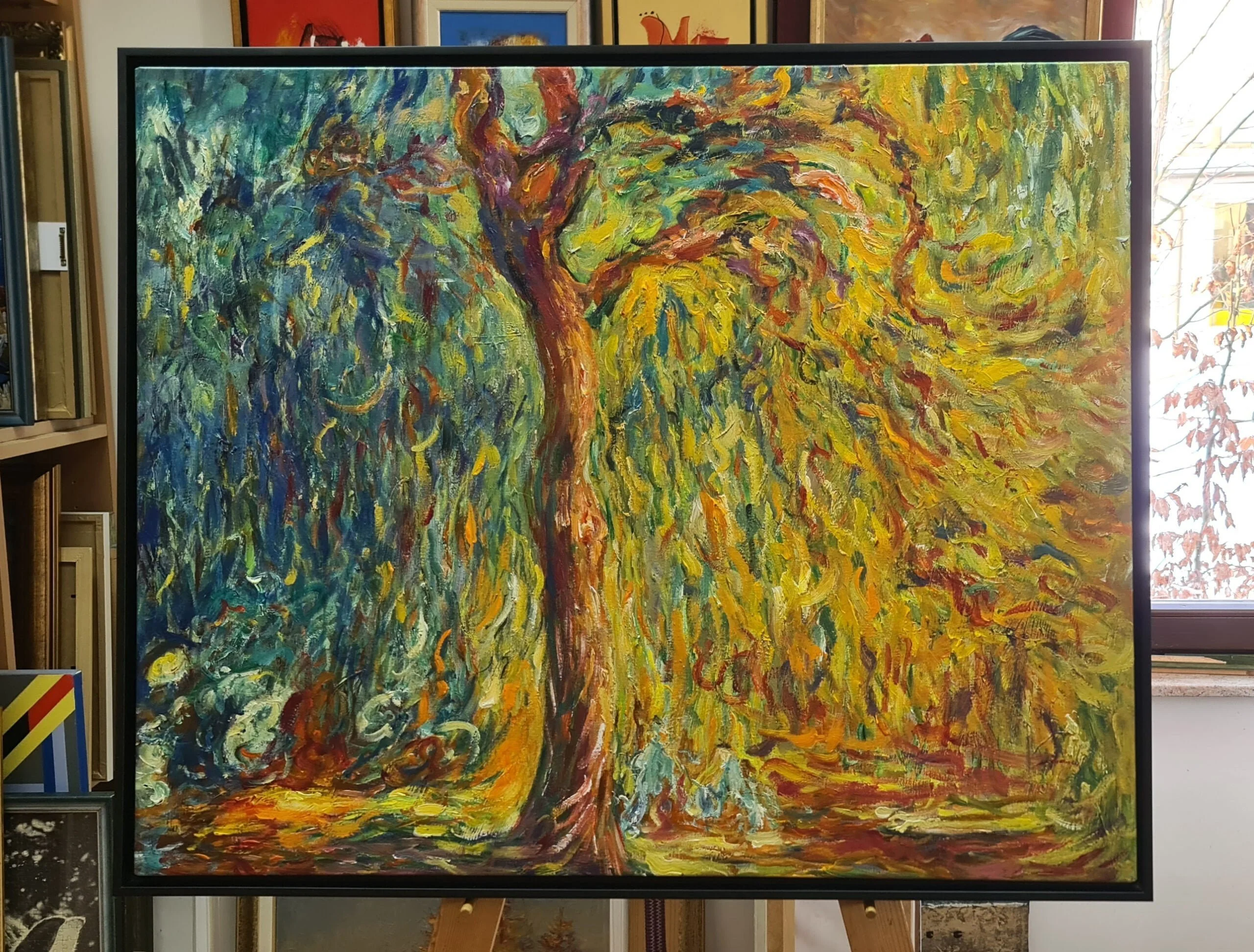Claude Monet - Weeping Willow (reproduction, famous painting, famous artist)