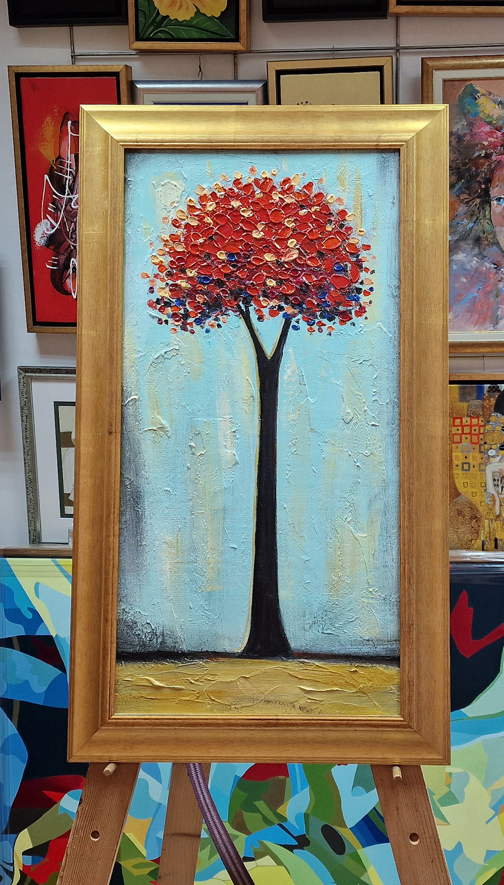 Dekorativne slike – Drevo na zlati zemlji I