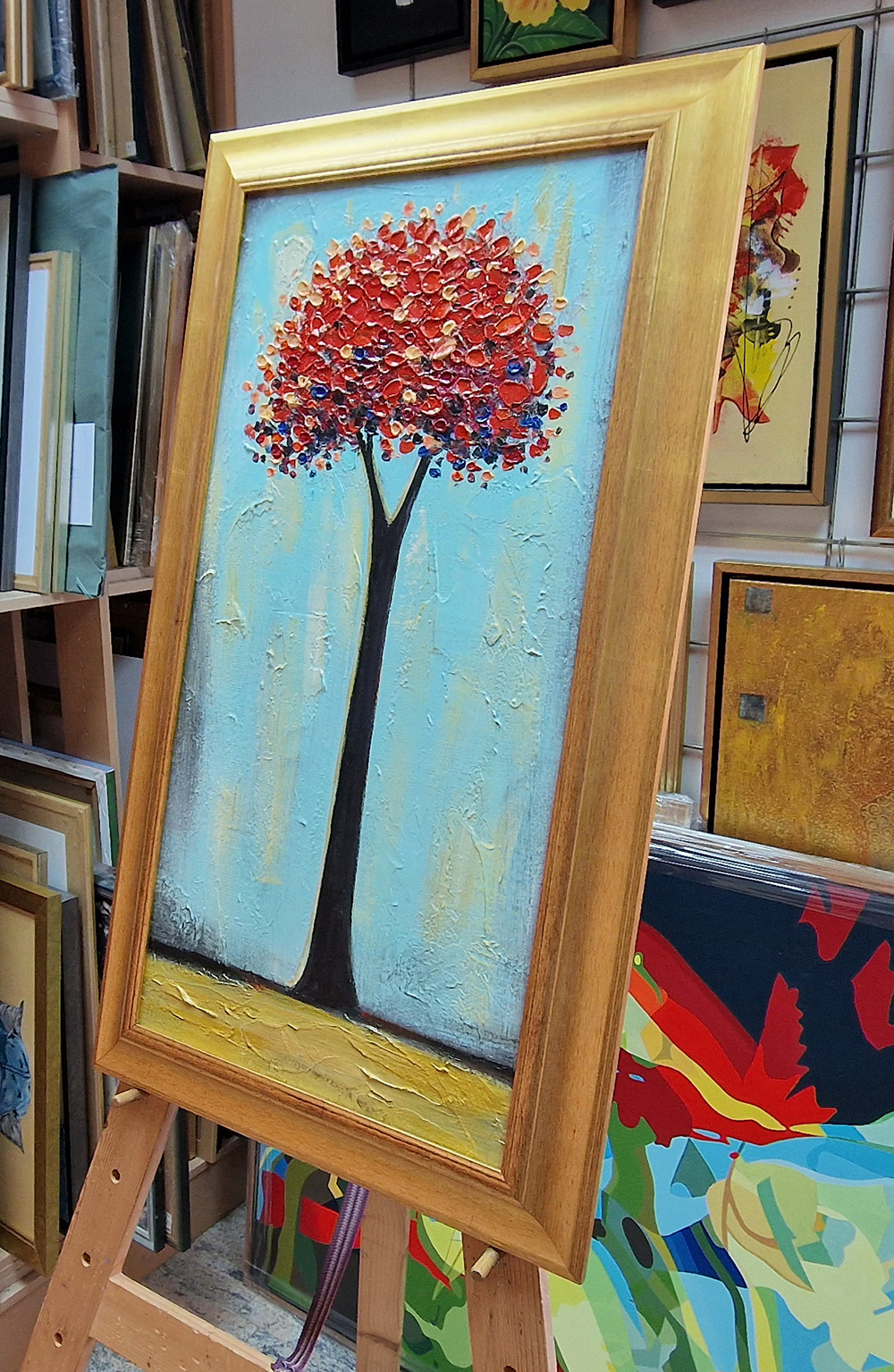 Dekorativne slike – Drevo na zlati zemlji I