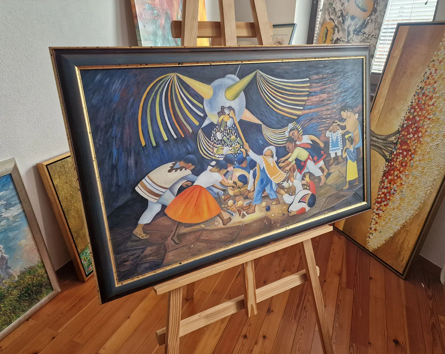 Diego Rivera - La Piñata - oil painting reproduction on canvas - hand-painted