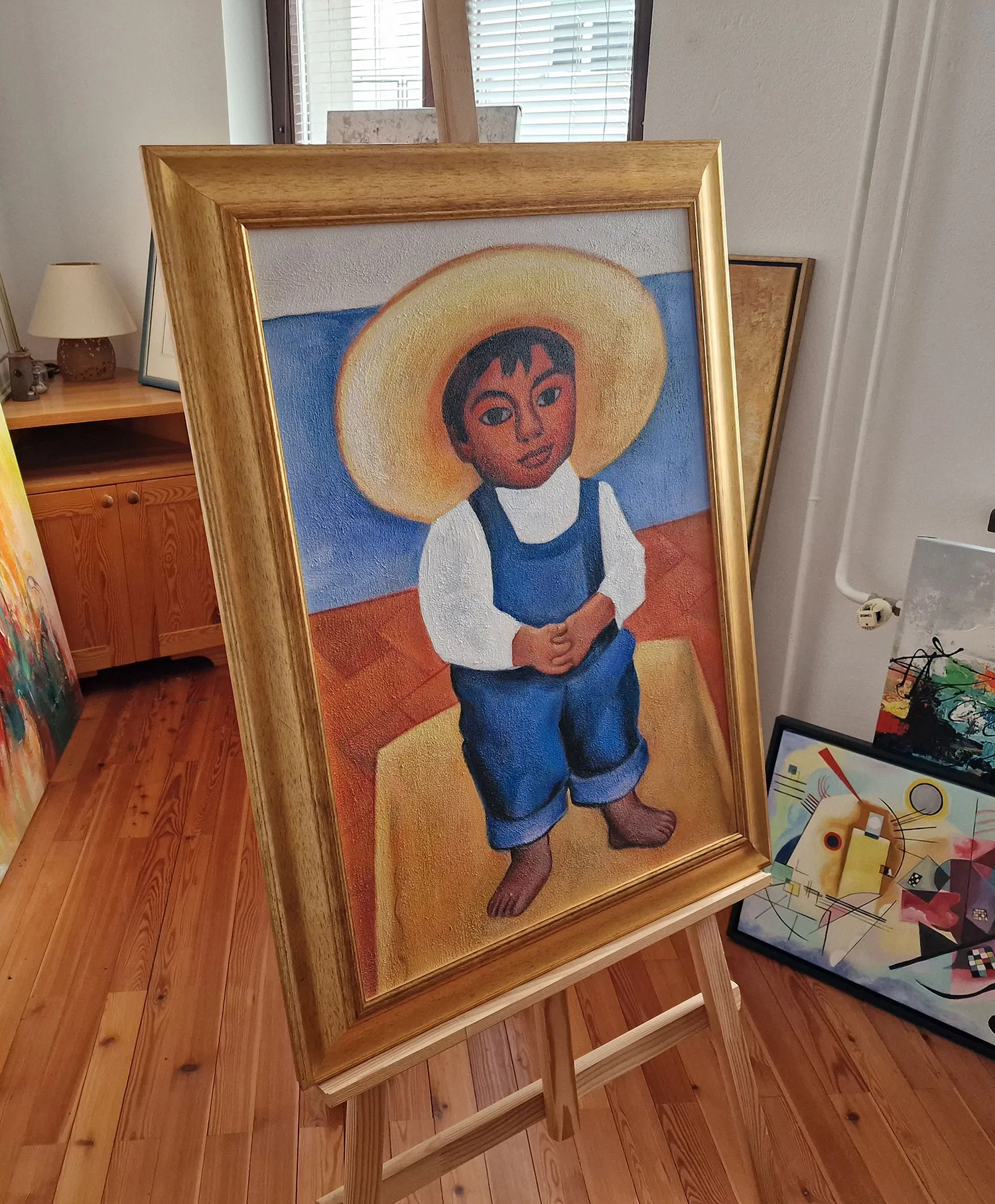 Diego Rivera – Retrato de ignacio umetniške slike Diego Rivera - Retrato de Ignacio - handgemaltes Kunstgemälde - Gemälde in Öl auf Leinwand