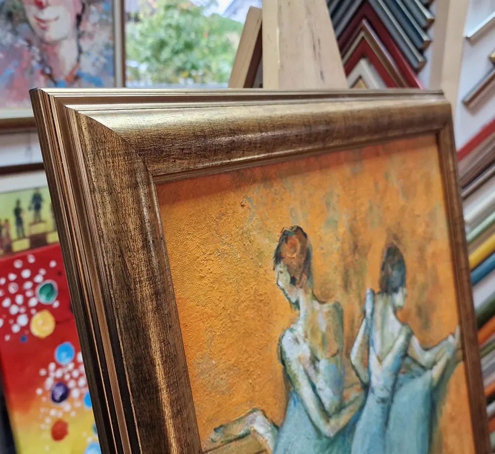 Fotografije dokončanih slik Edgar Degas - Plesalke pri drogu - olje na platnu - ročno slikana kopija po naročilu