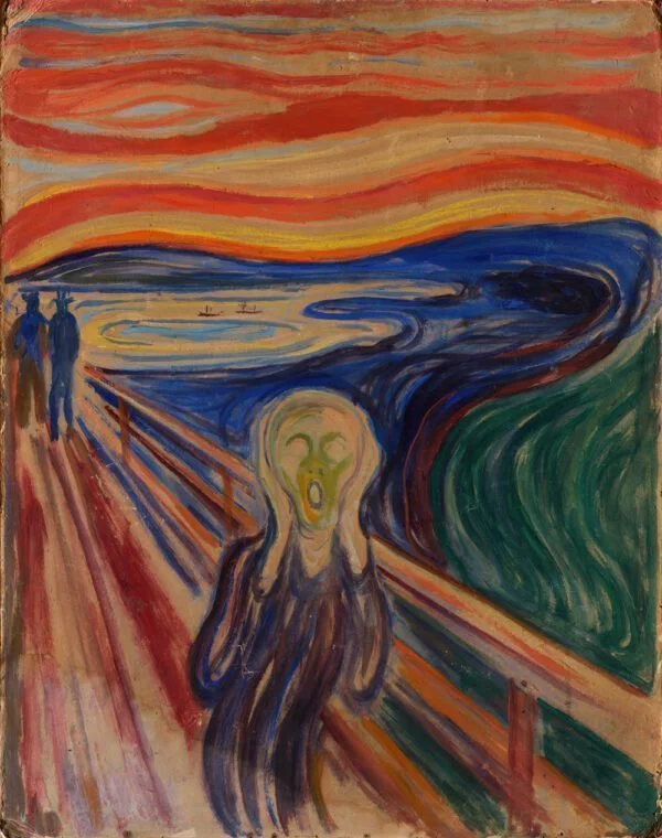 Edvard Munch - Kirik - The Scream - Reproduction of Famous Painting by Famous Artist - Painting on Canvas