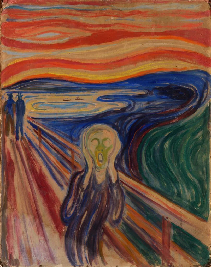 Edvard Munch - A sikoly - kézzel festett reprodukció vászonra