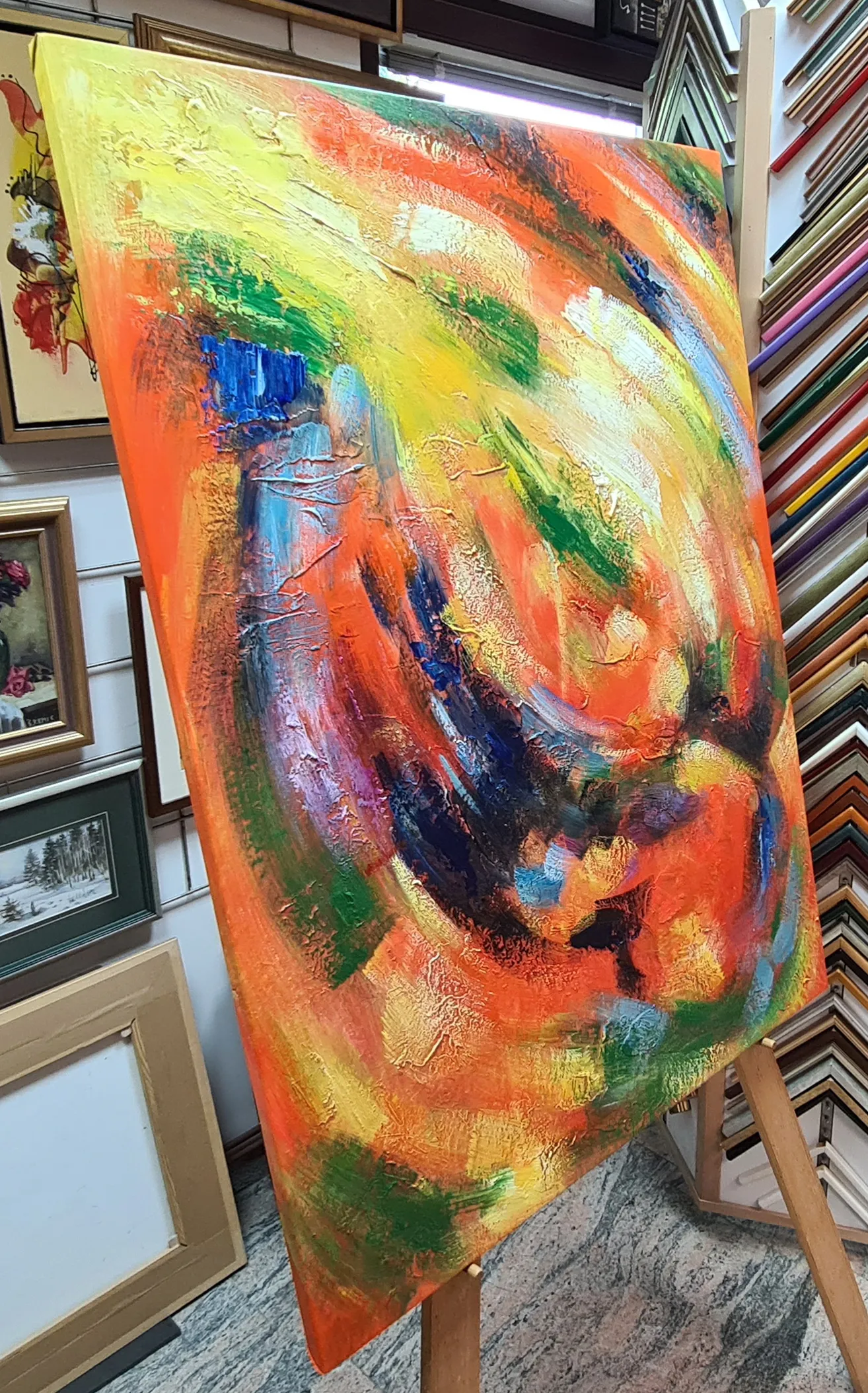 Energy Paintings - 3rd Chakra - oil painting reproduction on canvas - hand-painted