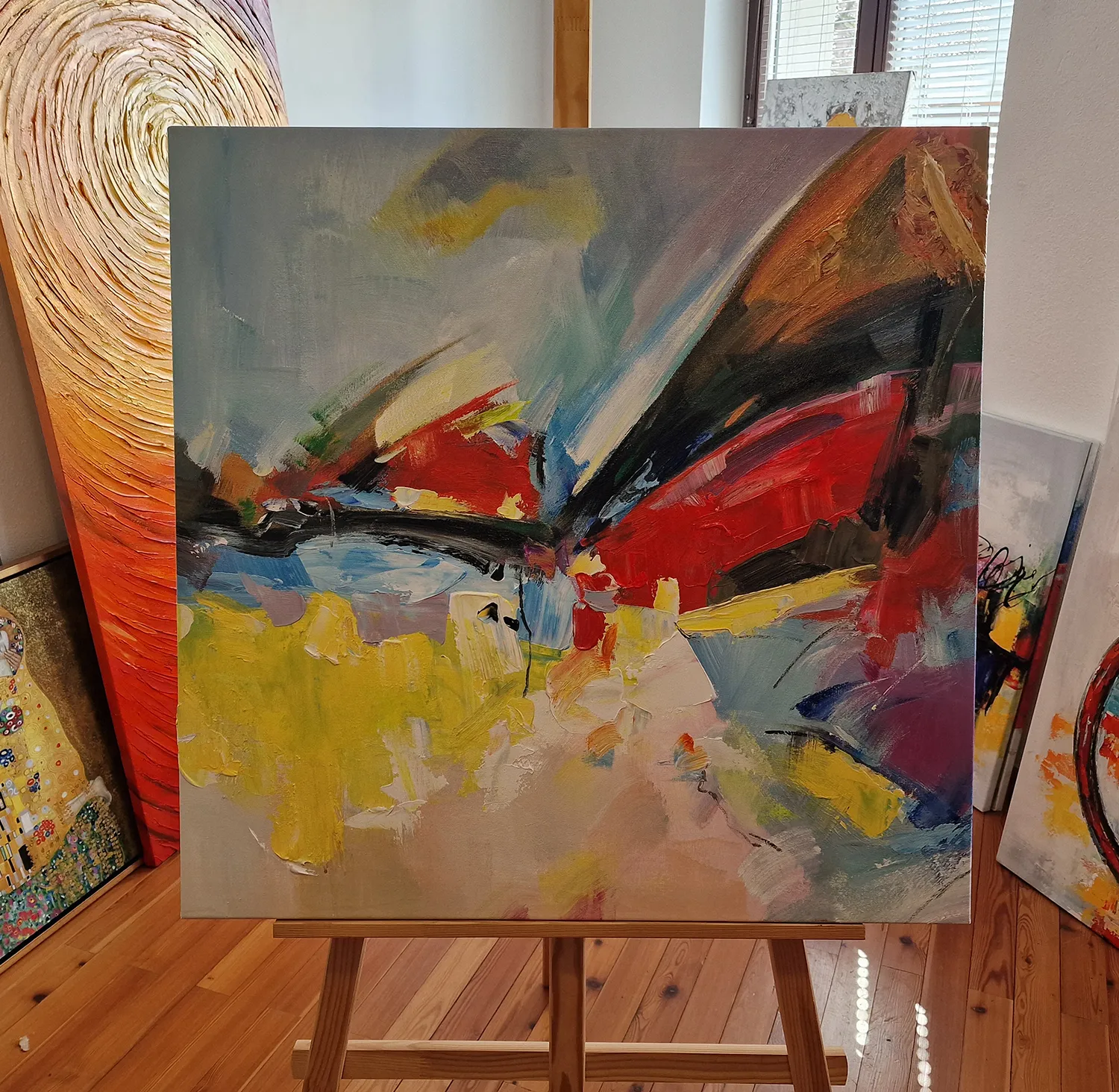 Energetische Gemälde - Energie des Überflusses Energetische Gemälde - Energie des Überflusses - Kunstgemälde für das Wohnzimmer - Gemälde auf Leinwand als Reproduktion