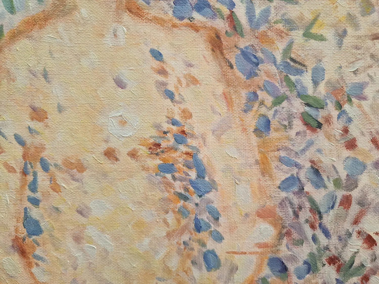 Georges Seurat - Model s pogledom naprej (študija za Modelke) - umetniška slika na platnu - ročno slikana reprodukcija