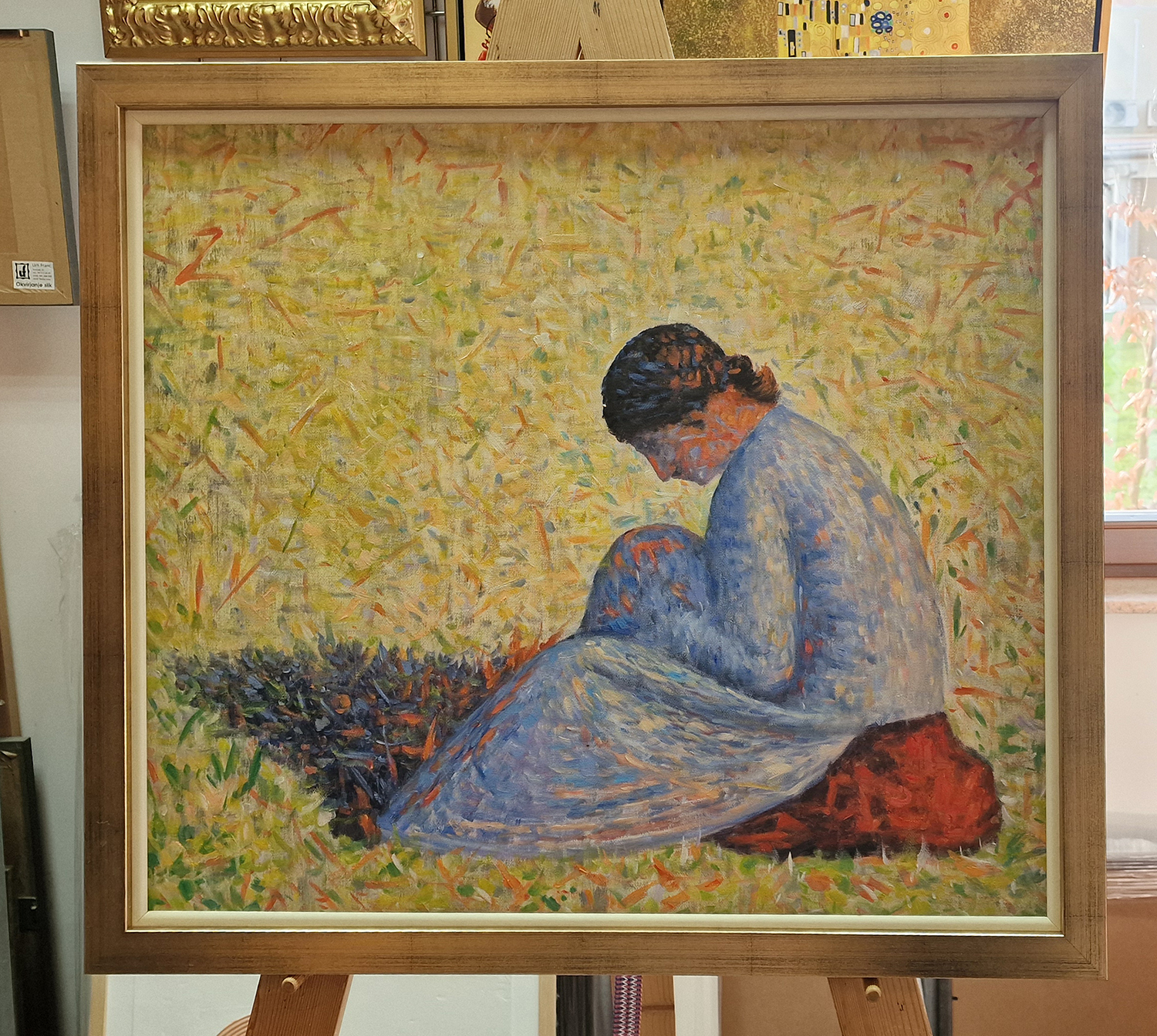 Georges Seurat - Peasant Woman Seated in the Grass (Paysanne assise dans l'herbe)