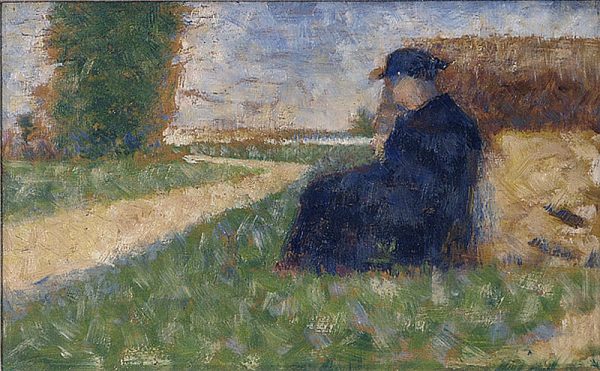 Reproductions of Famous Artists, Modern Wall Paintings, Artwork for Walls - Georges Seurat, Figure in a Landscape at Barbizon