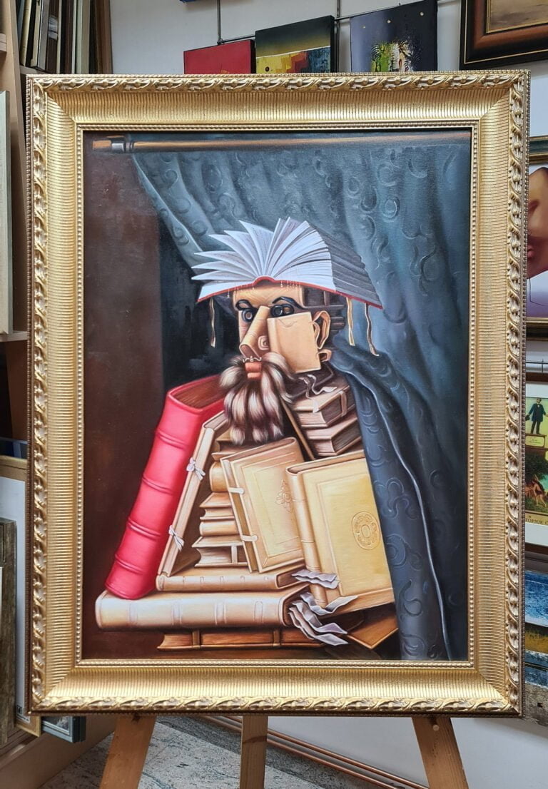 Giuseppe Arcimboldo - Knjižničar - umetniška slika za dnevno sobo - reprodukcija na platnu