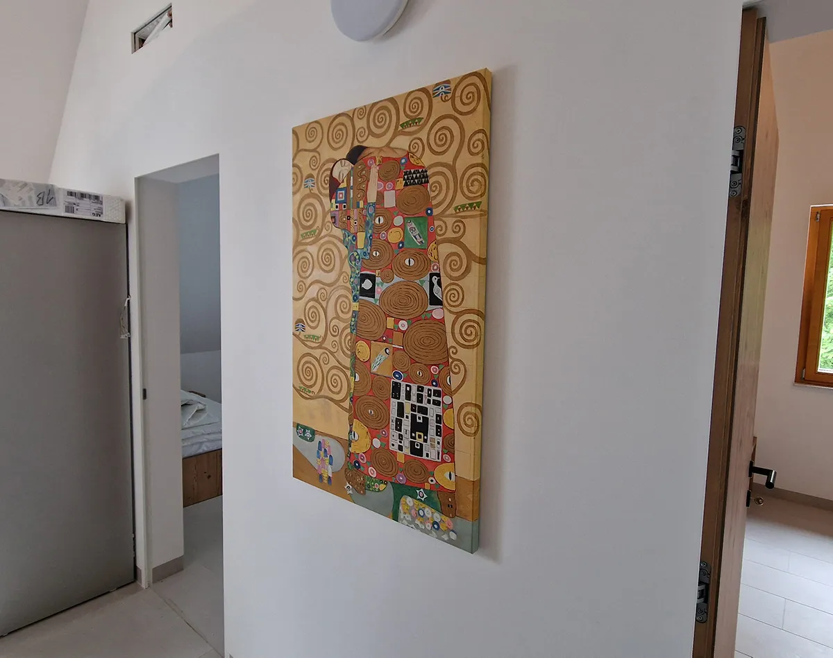 Gustav Klimt - Fulfillment Gustav Klimt - Ispunjenje - umjetnička slika za dnevni boravak - reprodukcija na platnu