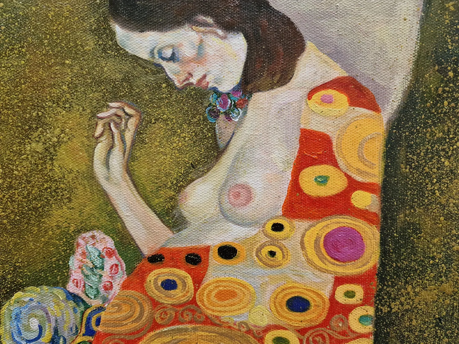 Gustav Klimt - Speranza II - quadro su tela dipinto a mano per il soggiorno - riproduzione