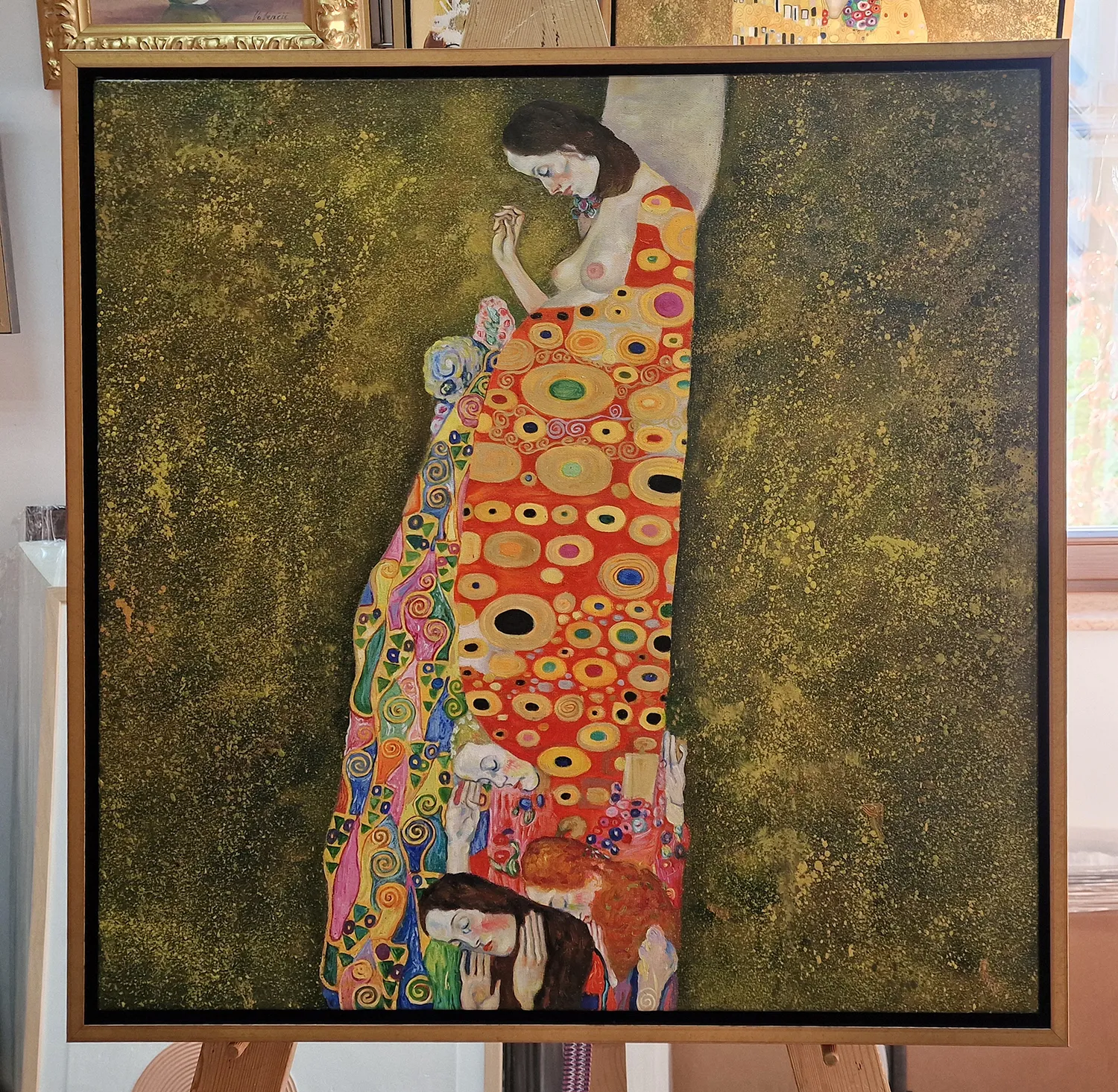 Gustav Klimt - Speranza II - riproduzione dipinta a mano - quadro su tela dipinto a mano