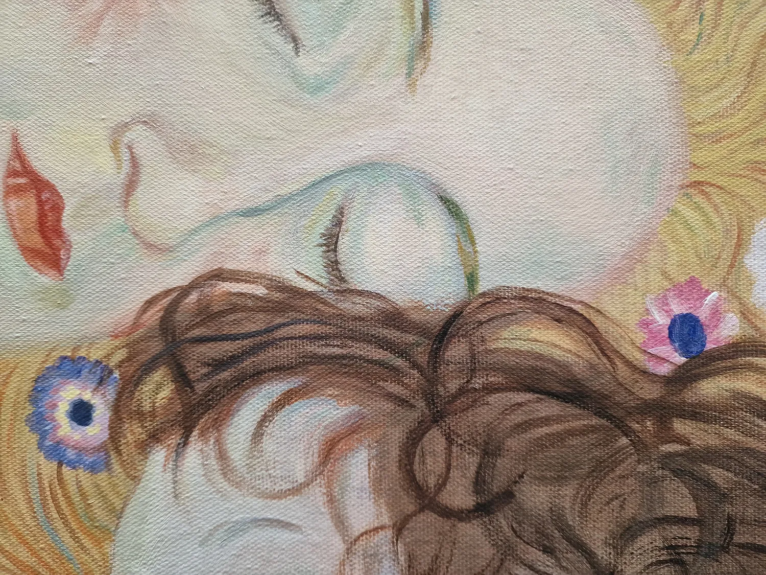 Gustav Klimt - Mother and child (detail) Gustav Klimt - Mother and Child (detail) - oil painting reproduction for the living room - on canvas