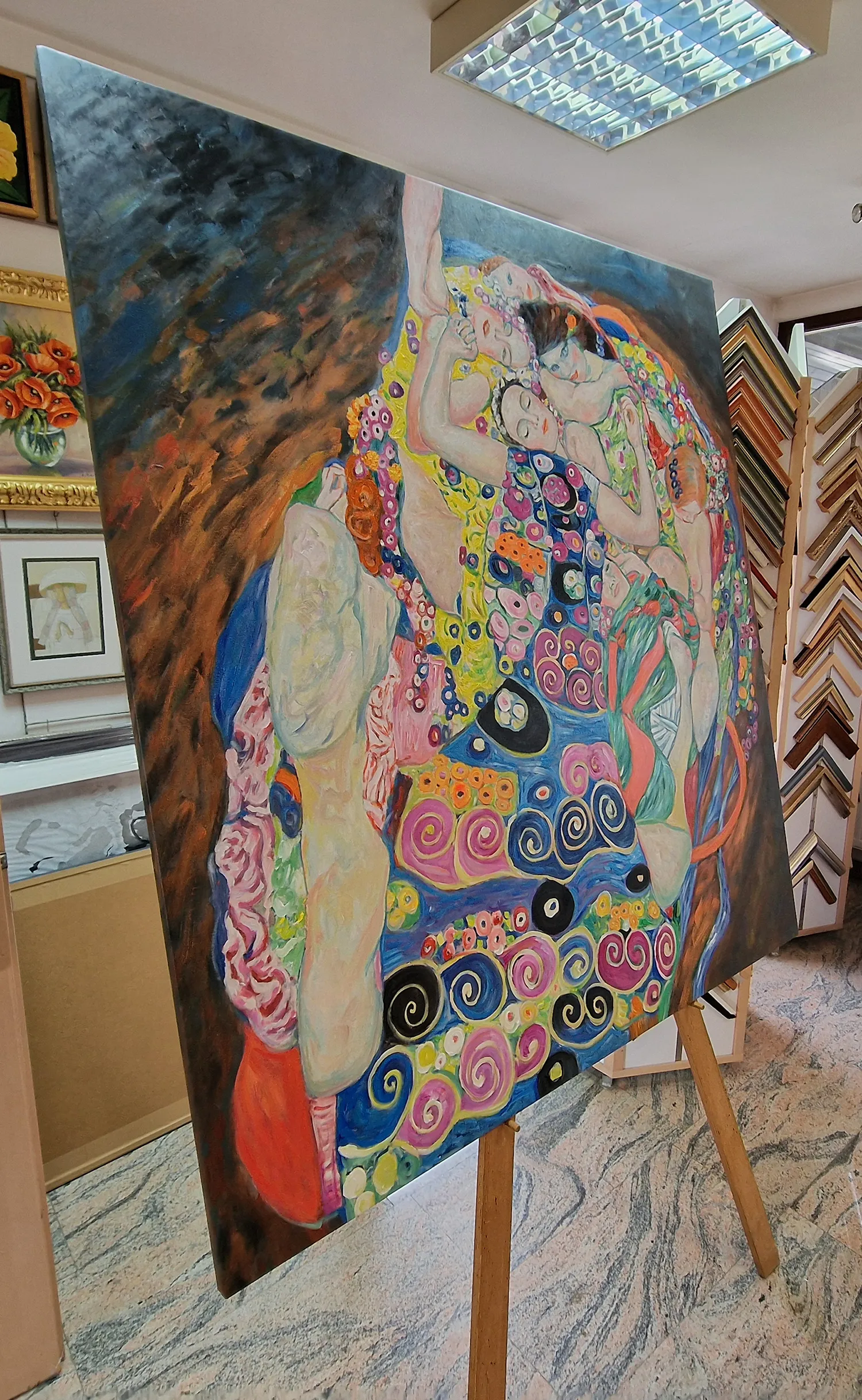Gustav Klimt - The Maiden (Virgin) Gustav Klimt - The Virgin - oil painting reproduction for the living room - on canvas