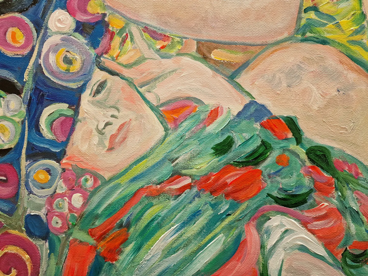 Gustav Klimt - The Maiden (Virgin) Gustav Klimt - The Virgin - hand-painted oil painting reproduction - oil on canvas