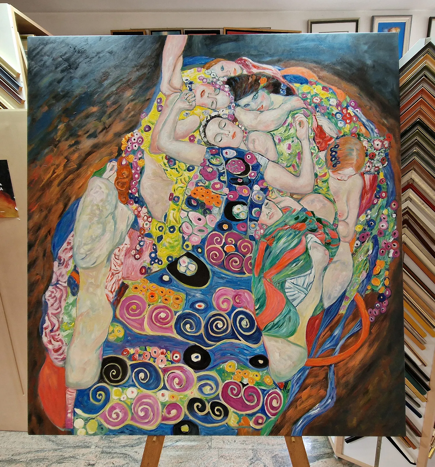 Gustav Klimt - The Maiden (Virgin) Gustav Klimt - The Virgin - oil painting on canvas - hand-painted copy made to order