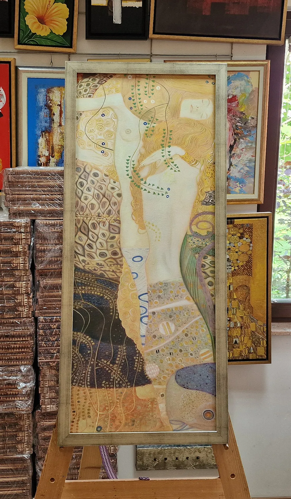 Gustav Klimt - Vodne kače I - ročno slikana reprodukcija - olje na platnu
