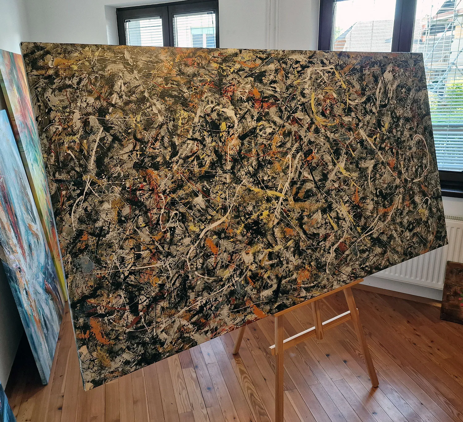 Jackson Pollock - Alchemy Jackson Pollock - Alchemy - oil painting reproduction for the living room - on canvas