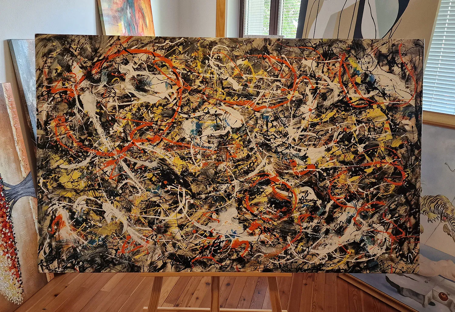 Jackson Pollock - Convergence - oil painting reproduction for the living room - on canvas
