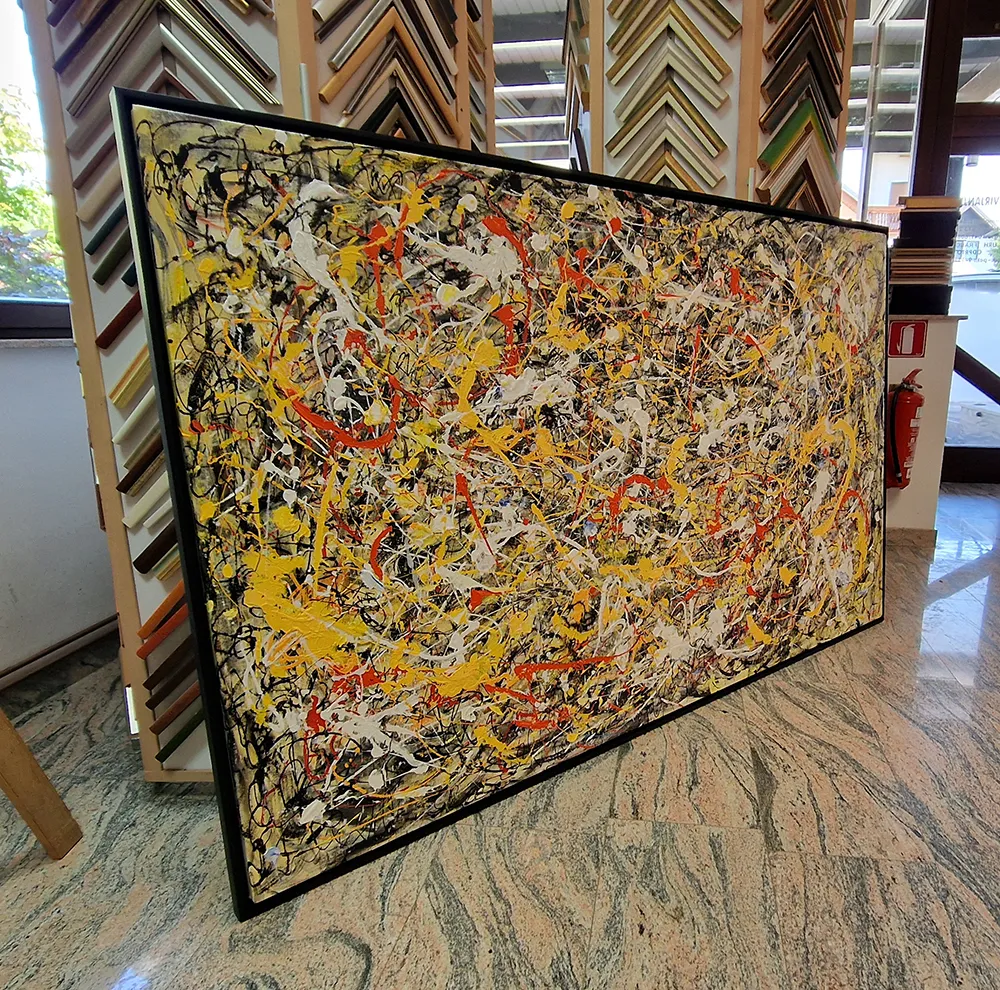 Jackson Pollock - Konvergencija - umjetnička slika za dnevni boravak - reprodukcija na platnu