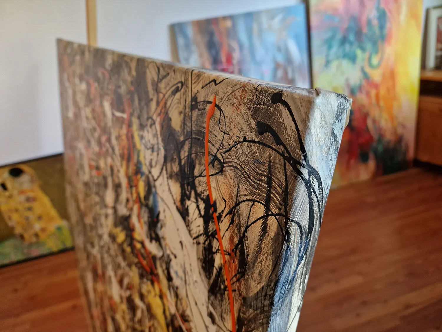 Jackson Pollock - Konvergencija - umjetnička slika za dnevni boravak - reprodukcija na platnu
