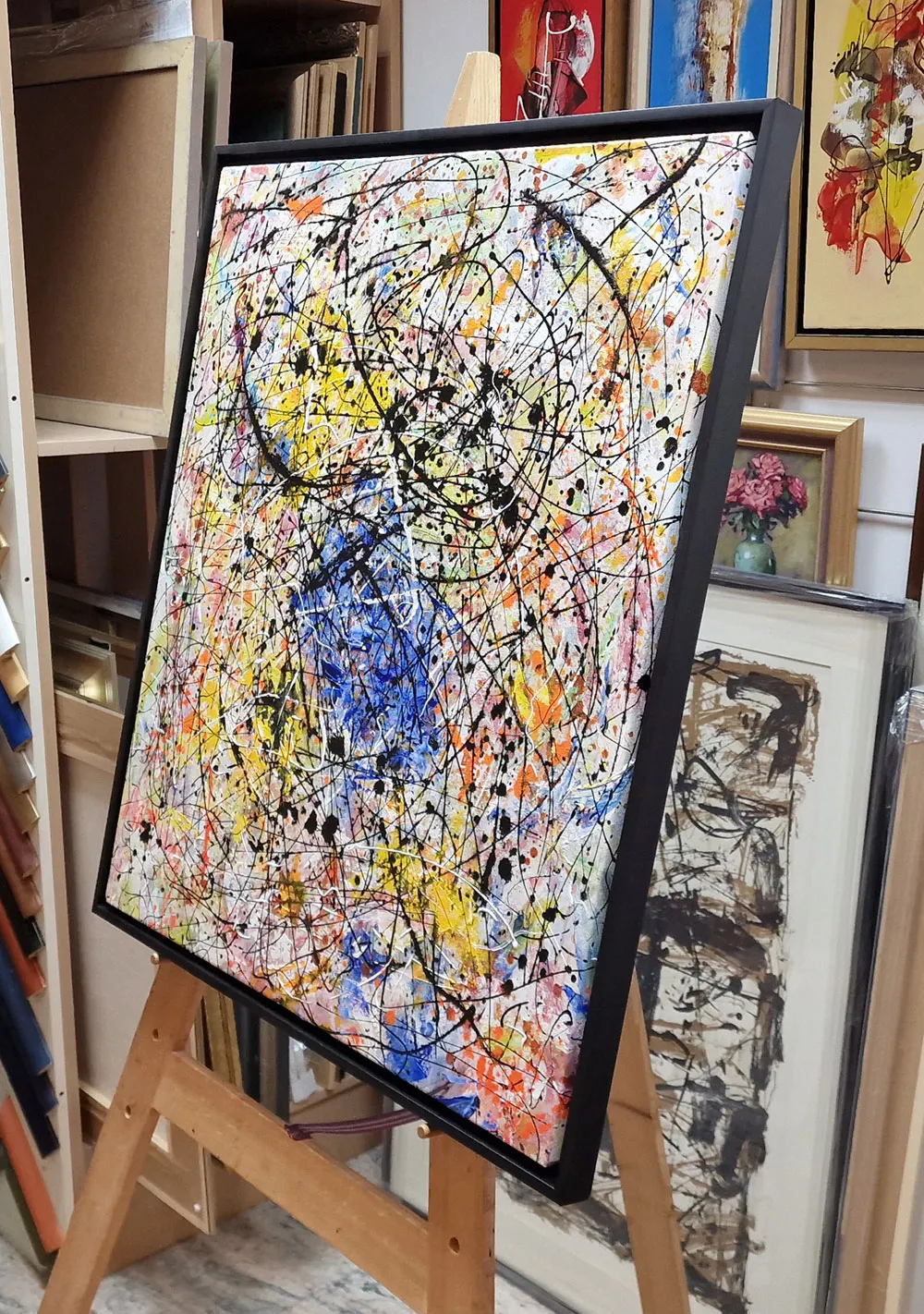Jackson Pollock - A Nagy Göncöl tükröződése reprodukció kép 2 Jackson Pollock - A Nagy Göncöl tükröződése - kézzel festett festmény - olaj vásznon