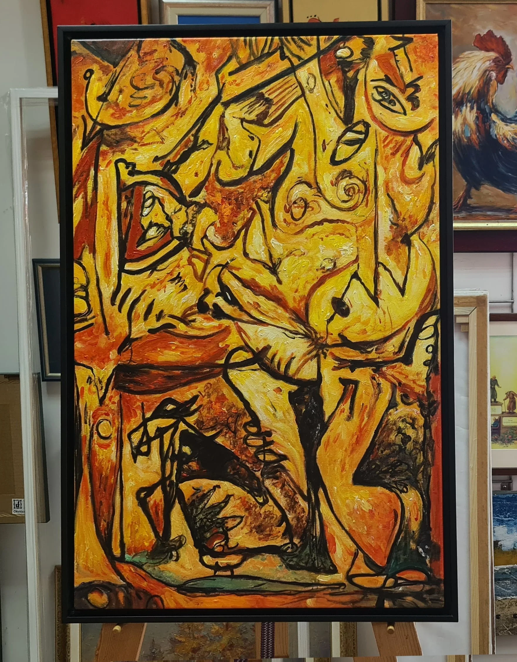 Jackson Pollock – Das blaue Unbewusste – handgemalte Reproduktion auf Leinwand