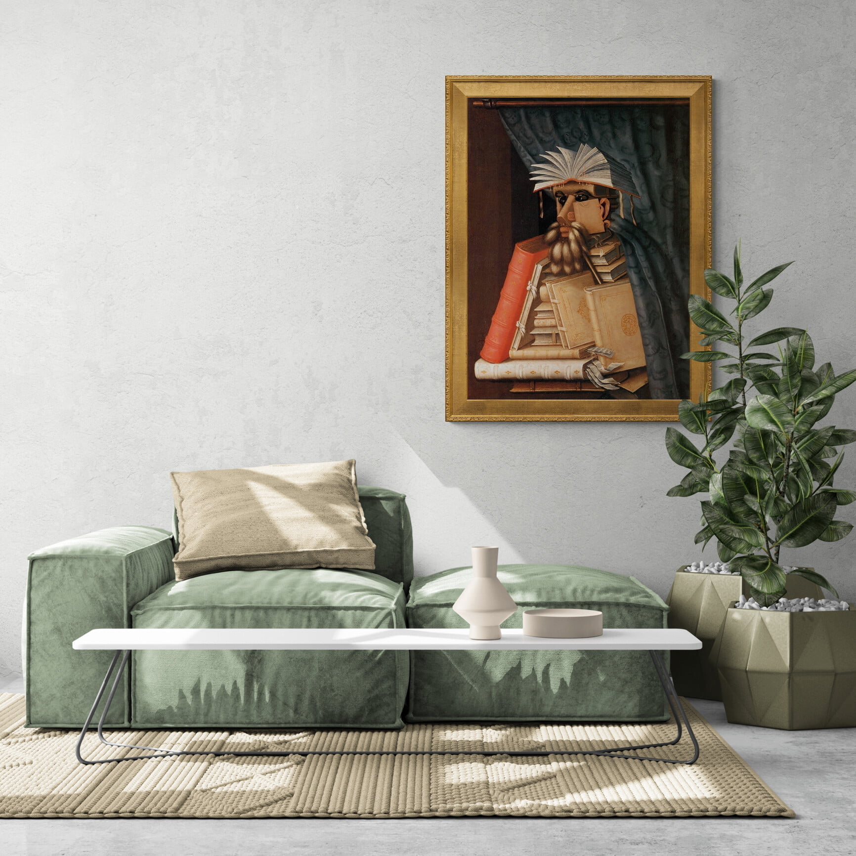 Giuseppe Arcimboldo - The Librarian - Reproduction of Famous Painting - Canvas Wall Painting