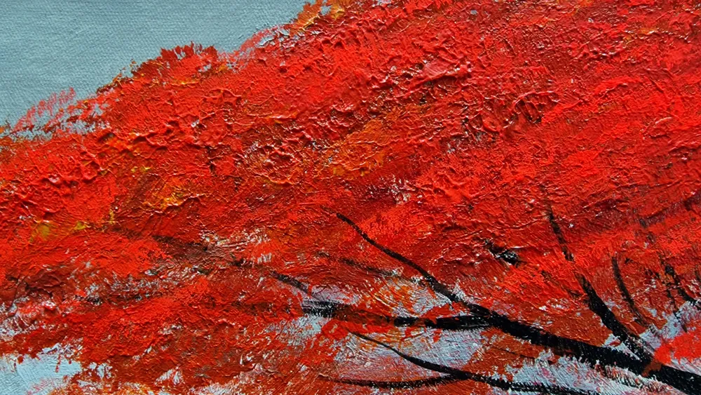 Quadro moderno - Panchina - quadro su tela dipinto a mano - riproduzione