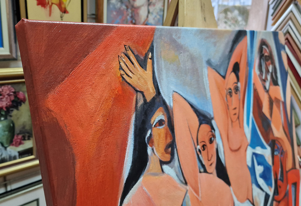 Pablo Picasso – Les Demoiselles d’Avignon reprodukcija slike na platnu