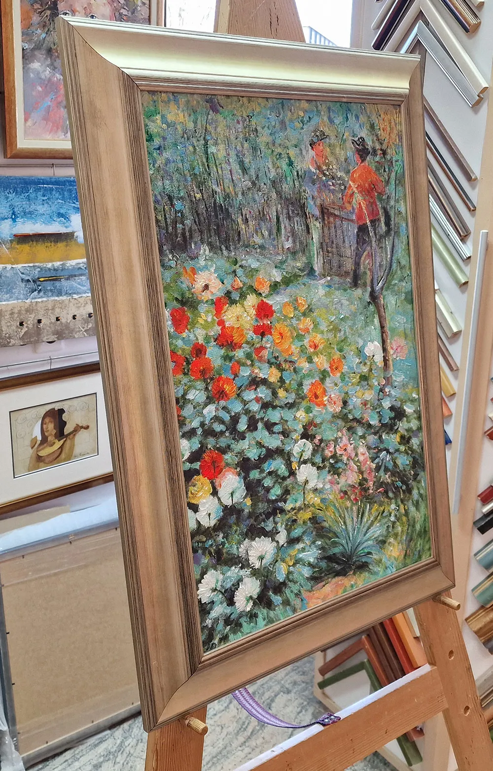 Pierre A. Renoir - Garden in the rue Cortot Pierre-Auguste Renoir - Garden in the Rue Cortot - hand-painted oil painting reproduction - oil on canvas