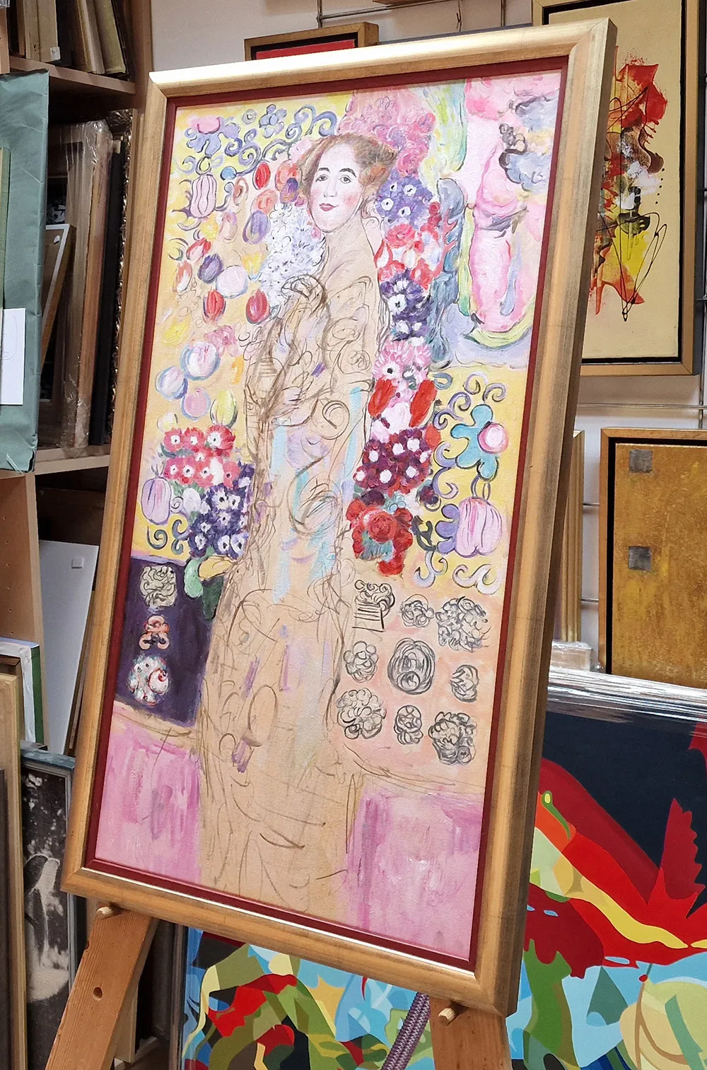 Gustav Klimt - Portrait of a Lady II - oil painting reproduction for the living room - on canvas