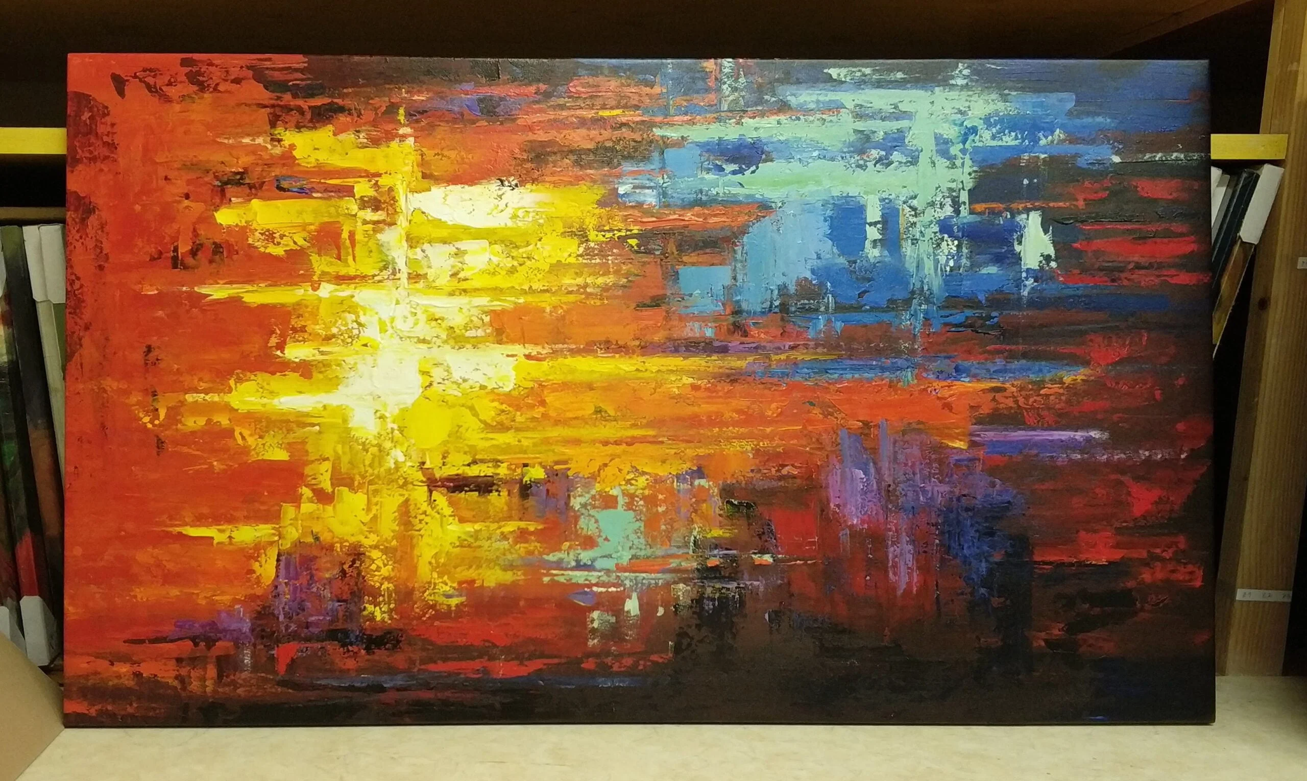 Wandbilder – Gemälde – abstrakte Kunst - modernes Gemälde - Leinwandbild - Wanddekoration - handgemaltes Bild - zeitgenössische Kunst Abstraktion 9 – handgemaltes Leinwandgemälde